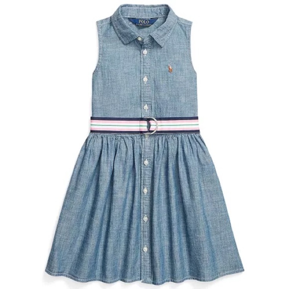 Polo by Ralph Lauren Kids Blue Denim Dress